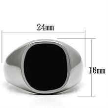 Load image into Gallery viewer, Rings for Men Silver Stainless Steel TK595 with Epoxy in Jet
