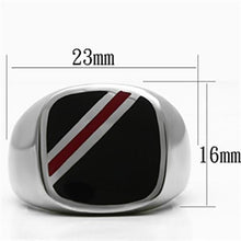 Load image into Gallery viewer, Rings for Men Silver Stainless Steel TK602 with Epoxy in Multi Color

