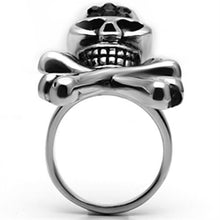 Load image into Gallery viewer, Silver Rings for Women Stainless Steel TK606 with Top Grade Crystal in Jet
