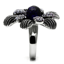Load image into Gallery viewer, Rings for Women Silver Stainless Steel TK607 with Glass in Amethyst
