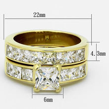 Load image into Gallery viewer, Gold Rings for Women Stainless Steel TK61206G with AAA Grade Cubic Zirconia in Clear
