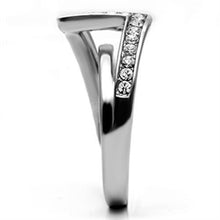Load image into Gallery viewer, Rings for Women Silver Stainless Steel TK624 with Top Grade Crystal in Clear
