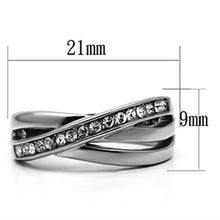 Load image into Gallery viewer, Rings for Women Silver Stainless Steel TK626 with Top Grade Crystal in Clear
