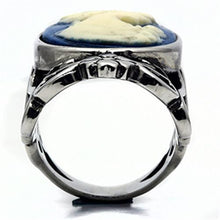 Load image into Gallery viewer, Rings for Women Silver Stainless Steel TK632 with Stone in Capri Blue

