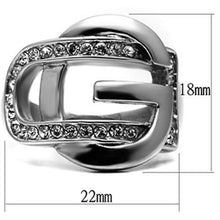 Load image into Gallery viewer, Rings for Women Silver Stainless Steel TK634 with Top Grade Crystal in Clear
