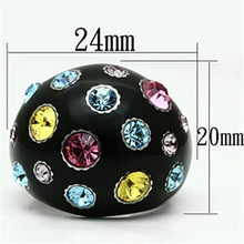 Load image into Gallery viewer, Rings for Women Silver Stainless Steel TK640 with Top Grade Crystal in Multi Color
