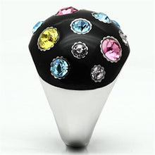 Load image into Gallery viewer, Rings for Women Silver Stainless Steel TK640 with Top Grade Crystal in Multi Color

