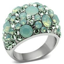 Load image into Gallery viewer, Rings for Women Silver Stainless Steel TK641 with Top Grade Crystal in Multi Color
