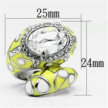 Load image into Gallery viewer, Rings for Women Silver Stainless Steel TK643 with Top Grade Crystal in Clear
