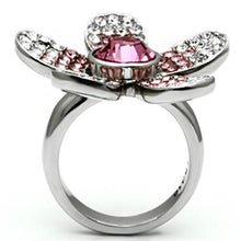 Load image into Gallery viewer, Silver Rings for Women Stainless Steel TK654 with Top Grade Crystal in Rose
