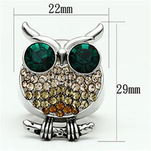 Load image into Gallery viewer, Rings for Women Silver Stainless Steel TK656 with Top Grade Crystal in Emerald
