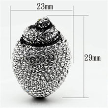 Load image into Gallery viewer, Rings for Women Silver Stainless Steel TK661 with Top Grade Crystal in Clear
