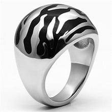 Load image into Gallery viewer, Rings for Women Silver Stainless Steel TK672 with Epoxy in Jet
