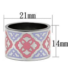 Load image into Gallery viewer, Rings for Women Silver Stainless Steel TK676 with Epoxy in Multi Color
