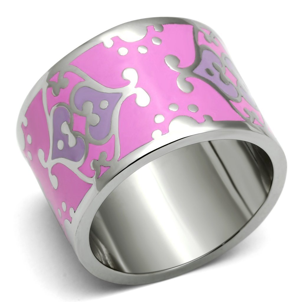 Rings for Women Silver Stainless Steel TK685 with Epoxy in Multi Color