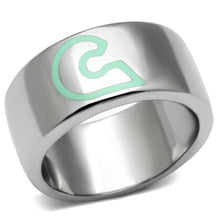 Load image into Gallery viewer, Rings for Women Silver Stainless Steel TK689 with Epoxy in Multi Color
