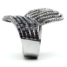Load image into Gallery viewer, Rings for Women Silver Stainless Steel TK691 with Top Grade Crystal in Multi Color
