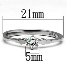 Load image into Gallery viewer, Silver Rings for Women Stainless Steel TK697 with AAA Grade Cubic Zirconia in Clear
