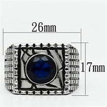 Load image into Gallery viewer, Rings for Men Silver Stainless Steel TK698 with Glass in Montana
