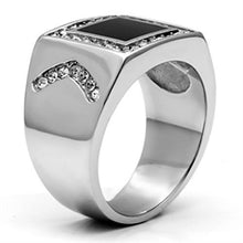 Load image into Gallery viewer, Rings for Men Silver Stainless Steel TK702 with Top Grade Crystal in Clear

