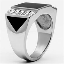 Load image into Gallery viewer, Rings for Men Silver Stainless Steel TK712 with Top Grade Crystal in Clear
