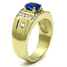 Load image into Gallery viewer, Gold Rings for Men Stainless Steel TK715 with Glass in Montana
