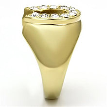 Load image into Gallery viewer, Gold Rings for Men Stainless Steel TK717 with Top Grade Crystal in Clear
