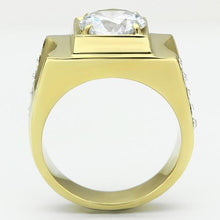 Load image into Gallery viewer, Gold Rings for Men Stainless Steel TK721 with AAA Grade Cubic Zirconia in Clear
