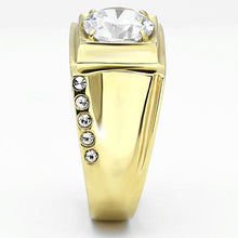 Load image into Gallery viewer, Gold Rings for Men Stainless Steel TK721 with AAA Grade Cubic Zirconia in Clear
