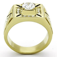 Load image into Gallery viewer, Gold Rings for Men Stainless Steel TK723 with AAA Grade Cubic Zirconia in Clear
