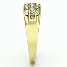 Load image into Gallery viewer, Gold Rings for Men Stainless Steel TK727 with Top Grade Crystal in Clear

