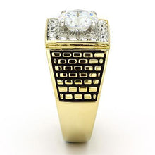 Load image into Gallery viewer, Gold Rings for Men Stainless Steel TK735 Two-Tone with AAA Grade Cubic Zirconia in Clear
