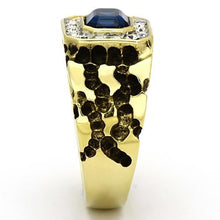Load image into Gallery viewer, Gold Rings for Men Stainless Steel TK756 Two-Tone with Top Grade Crystal in Montana
