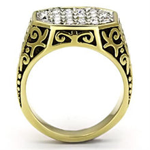 Load image into Gallery viewer, Gold Rings for Men Stainless Steel TK757 Two-Tone with Top Grade Crystal in Clear
