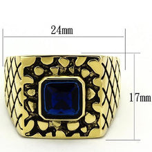 Load image into Gallery viewer, Gold Rings for Men Stainless Steel TK763 with Glass in Montana
