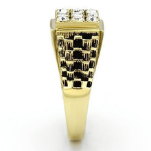 Load image into Gallery viewer, Gold Rings for Men Stainless Steel TK765 with Top Grade Crystal in Clear
