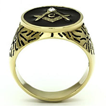 Load image into Gallery viewer, Gold Rings for Men Stainless Steel TK768 with Top Grade Crystal in Clear
