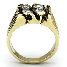Load image into Gallery viewer, Gold Rings for Men Stainless Steel TK772 with AAA Grade Cubic Zirconia in Clear
