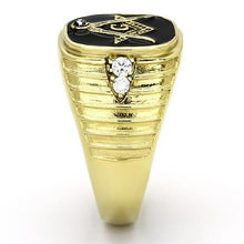 Load image into Gallery viewer, Gold Rings for Men Stainless Steel TK776 with Top Grade Crystal in Clear
