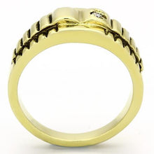 Load image into Gallery viewer, Gold Rings for Men Stainless Steel TK794 with AAA Grade Cubic Zirconia in Clear
