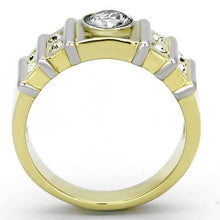Load image into Gallery viewer, Gold Rings for Men Stainless Steel TK797 Two-Tone with AAA Grade Cubic Zirconia in Clear
