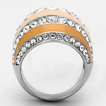 Load image into Gallery viewer, Rings for Women Silver Stainless Steel TK798 with Top Grade Crystal in Clear
