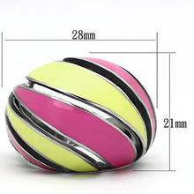 Load image into Gallery viewer, Rings for Women Silver Stainless Steel TK803 with Epoxy in Multi Color

