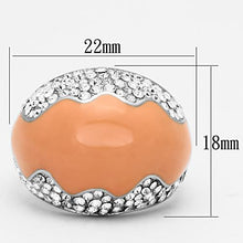 Load image into Gallery viewer, Rings for Women Silver Stainless Steel TK805 with Top Grade Crystal in Clear
