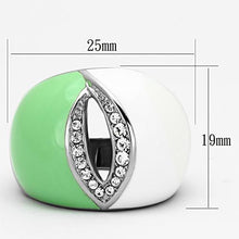 Load image into Gallery viewer, Silver Rings for Women Stainless Steel TK811 with Top Grade Crystal in Clear
