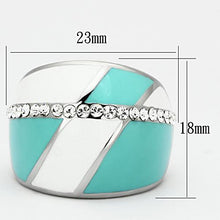 Load image into Gallery viewer, Rings for Women Silver Stainless Steel TK812 with Top Grade Crystal in Clear
