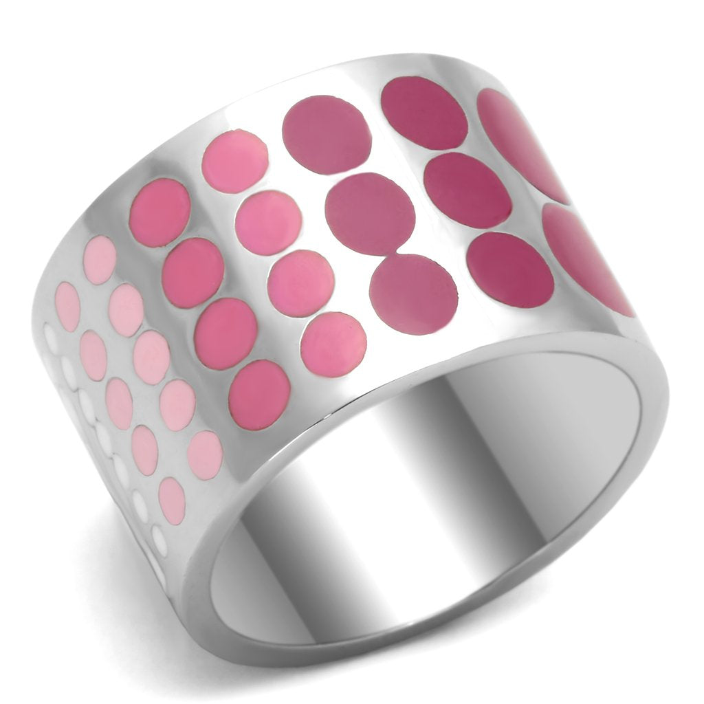 Rings for Women Silver Stainless Steel TK820 with Epoxy in Multi Color