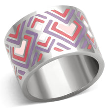 Load image into Gallery viewer, Rings for Women Silver Stainless Steel TK823 with Epoxy in Multi Color
