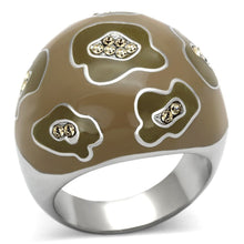 Load image into Gallery viewer, Rings for Women Silver Stainless Steel TK826 with Top Grade Crystal in Citrine Yellow
