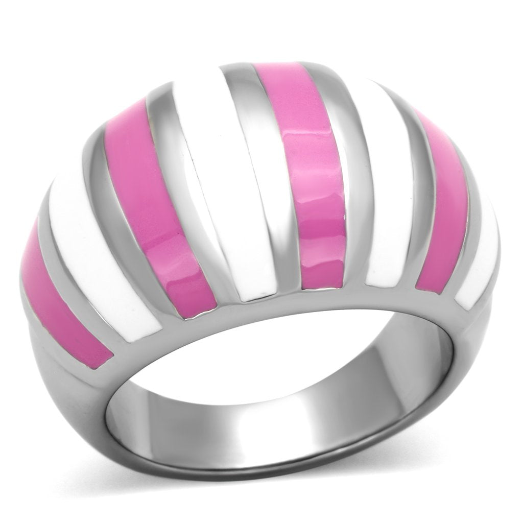 Rings for Women Silver Stainless Steel TK828 with Epoxy in Multi Color